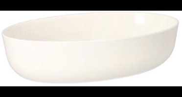 15 Herbruikbare schalen ovaal 900 ml 5,5 cm x 13,5 cm x 20,5 cm wit Cella