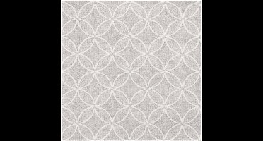 50 Servetten ROYAL Collection 1/4 vouw 40 cm x 40 cm grijs Circle Flowers