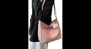S&E Dames Hobo Bag – Business & Casual Handtas - Roze