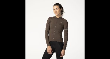 Solid Fietsshirt Lange Mouwen Performance Ground Coffee Dames
