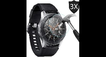 Screenprotector geschikt voor Samsung Galaxy Watch 46mm - Tempered Glass Gehard Glas - 3 Stuks