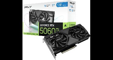 PNY - Grafische kaart - GeForce RTX™ 5060 Ti - 8 GB - Overclocked Dual Fan DLSS 4