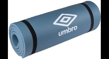 Umbro Yoga- en Fitnessmat - Pilates Mat - Sportmat - Extra Soft 1,5 cm - Non Slip Oppervlak - Fitnessmat 190 x 58 cm - Inclusief Draagband - Blauw