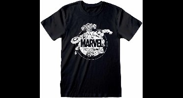 Marvel Comics Characters T-Shirt MAR03058TSB Black-M