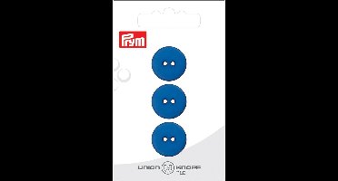 Knoop 2 gaatjes 18mm blauw 3st - Knopen - Prym