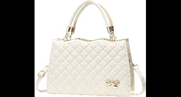 S&E Elegante & Subtiele Schouder-/Crossbody-tas – Voor Werk & Dagelijks Gebruik - Wit