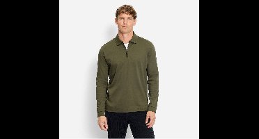 OLYMP zip pullover olijfgroen