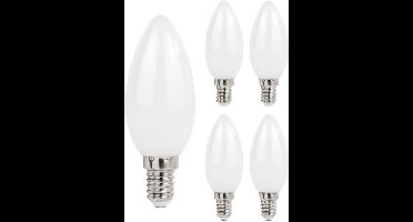 Spectrum LED Kaarslamp E14 - 5.5W - 230V - 610 Lumen - 2700K Warm Wit - Ø35mm - Voor Kroonluchter, Wandlamp of Sfeerverlichting - 5 stuks