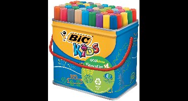 Bic Kids Viltstift Visacolor XL Ecolutions 48 stiften in een metalen doos