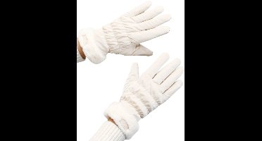 Thermische Touchscreen Handschoenen voor Vrouwen – Winterklaar & Stijlvol - Wit