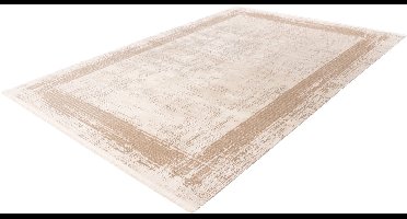 Batucci Vloerkleed - Modern Tapijt - 3D Effect - Beige en Zilver - Luxe en Duurzaam - Hotelsjiek Design 200x290 cm