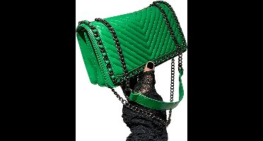 Elegante Schoudertas met Ketting – Compact & Chic - Groen