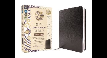 NIV Application Commentary Resources- NIV Application Bible, Large Print, European Bonded Leather, Black, Red Letter, Comfort Print