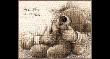 Vervaco - Telpakket kit - Geboorte - Sepia - Geboortebeer - PN-0163748 - Borduren - Borduurpakket - Borduurpakket geboorte - Borduurpakket volwassenen