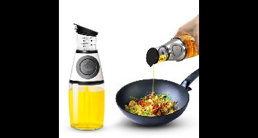 Azomor® Stijlvolle glazen olie- en azijndispenser met lekvrije schenktuit voor keuken