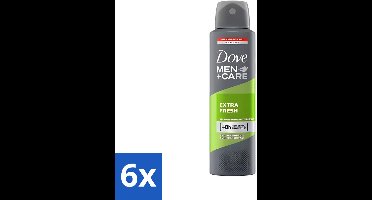 6 x Dove - Deodorant - Extra Fresh for Men - Frisse geur en bescherming - 150 ml - Dove Men+Care Extra Fresh - Deodorant Spray - Frisheid - Anti-transpirant - Zweetbescherming