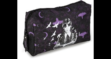 Lannoo Graphics - WEDNESDAY ETUI COSMETIC 21CM BLACK / PURPLE / WEDNESDAY