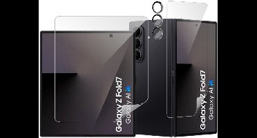 Screenprotector & Camera Protector geschikt voor Samsung Galaxy Z Fold 7 - Volledig Dekkend Premium PET