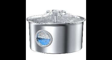 Drinkfontein Kat - Kattenfontein - Drinkbak Hond - Waterdispenser - Zilver