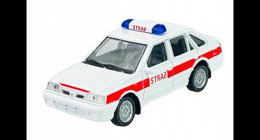 Welly Polonez Caro Plus Brandweer Modelauto 1:43 Metaal Wit