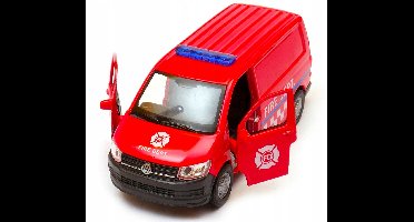 Welly Volkswagen T6 Brandweer Modelauto Schaal 1:34 Rood