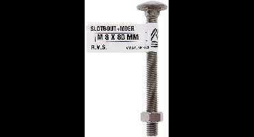 Deltafix - Slotbout m8x80mm rvs