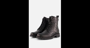 Tamaris Veterboots Croco zwart Leer - Maat 37