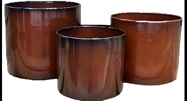 Buitengewoon de boet - Pot Cylinder Vibrant Bruin S