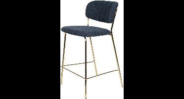 Puur - Viken barstoel 65 cm donkerblauw goud