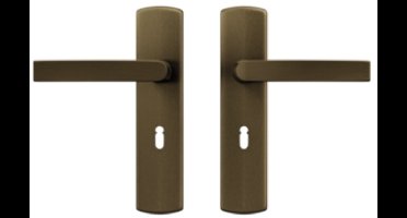 AXA deurkrukset Curve klik blindschild met sleutelgat brons