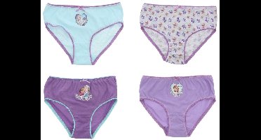 Disney Frozen Onderbroek - Set van 4 - Katoen - Lila/Mintgroen - Maat 122/128