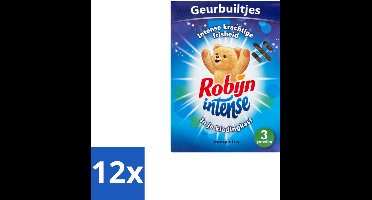 12 x Robijn Geurbuiltjes Intense 3 stuks per verpakking - Geur In Kleding - Frisheid In Kleding - Langdurige Geur - Geurbuiltjes - Kledingkast Geur