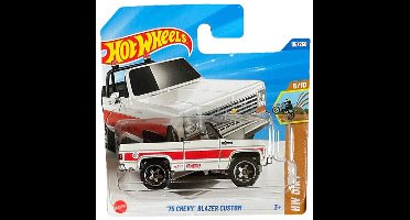 HOT WHEELS '75 CHEVY BLAZER CUSTOM 115/250 WHITE RED 1:64 HW DIRT 5/10 SHORT CARD 2025