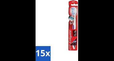 15 x Colgate - Tandenborstel - 360 Optic White Medium- Wit - 1 Tandenborstel - Tandenborstel - Tanden Reinigen - Mondverzorging - Wittere Tanden - 360° Reiniging