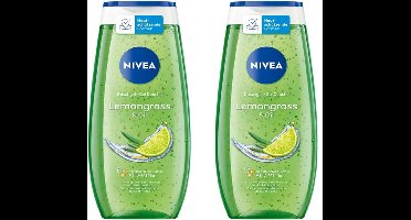NIVEA - Lemongrass & Oil - Douchegel - 2x 250 ml - Voor een glad huidgevoel - DUO DEAL!