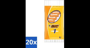 20 x Bic - Scheermesjes - Enkel Mesje - Wegwerpmesjes - 5 Scheermesjes - Scheermesje - Wegwerpmesje - Enkel Mesje - Roestvrij Staal Mesje - Chroomcoating
