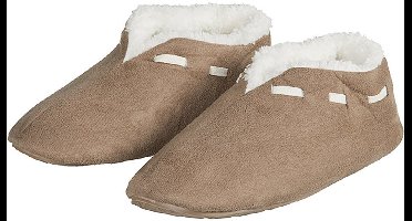 Apollo Spaanse sloffen/pantoffels - dames - lichtbruin - polyester - zachte voering 39-40