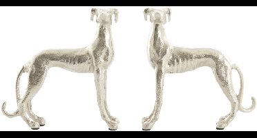 Light & Living - Ornament DOGS - 17x8x18 cm - Zilver - Set van 2