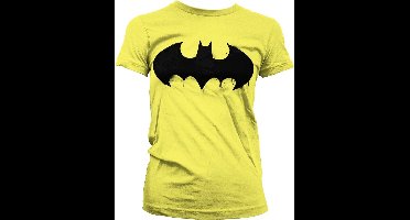 Batman Inked Logo Girly Tee Damen T-Shirt Yellow-S