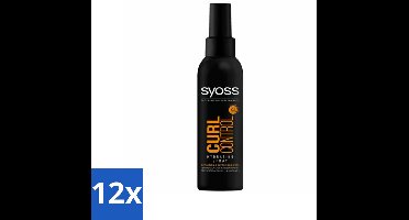 12 x Syoss - Curl Control - Haarspray - Voor Gedefinieerde Krullen - 150 ml - Haarspray Krullen - Krullen Definieren - Krullen Spray - Haarspray Voor Krullen - Krullen Verzorging