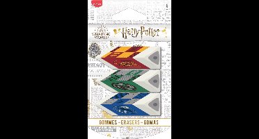 Maped kunststof-vlakgum Pyramide HARRY POTTER, 3 stuks in blister, wit