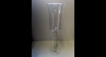 Windlicht - Vaas - op voet - 50Cm - Ø14.5cm - Glas - Helder