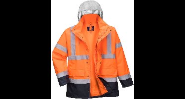 Portwest Hi-Vis 4-in-1 Contrast Traffic Jack S471 - Oranje/Marine - L