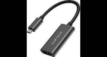 SAMTECH USB C naar HDMI adapter - HDMI Switch - 4K@30Hz - Premium Gold Plated - Geschikt voor o.a. Apple Surface XPS Dell Lenovo Samsung HP Macbook Chromebook - Spacegrey - Aluminium