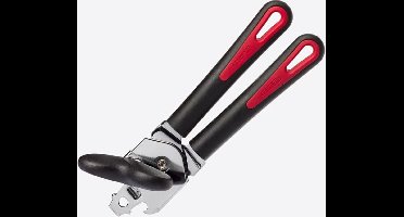 Westmark Gallant blikopener uit metaal en kunststof zwart en rood 20.8x6.5x5.3cm