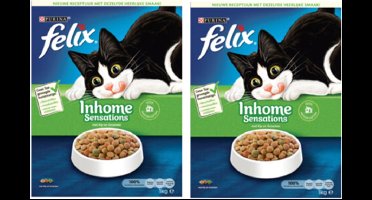 2x Felix Sensations Droog Inhome - Kattenvoer - 1kg
