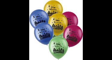 Sinterklaas Welkom Sint en Piet ballonnen - kleurenmix - 12x stuks - 30 cm - Sinterklaas feestballonnen