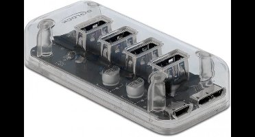 Externe USB 3.0 hub met 4 poorten transparant