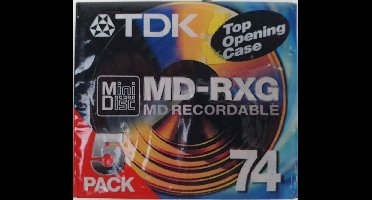 TDK Minidisc 5-pack MD-RXG 74 min