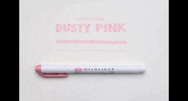 Zebra Mildliner Double-Sided Highlighter - Fine / Bold – Mild Dusty Pink / WKT7-MDP